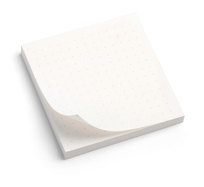 12pk Dot Grid Sticky Notes | 3x3 Inch Small Self Stick White Dotted Notepads for Desk and School Supplies