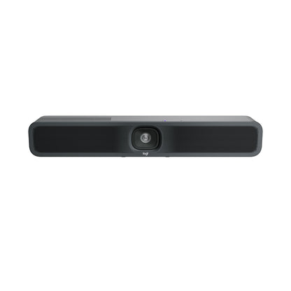 Logitech MeetUp 2 All-in-One USB Conference Room Camera, Compact Video Bar with Built-in AI Features, Works with Microsoft Teams, Zoom Rooms, Google Meet, and More,Color-Graphite.