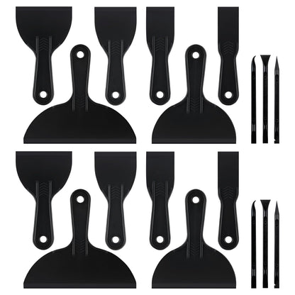 Plastic Putty Knives Set, Plastic Putty Filler Knife & Scrapers Tool Non Scratch, Spackle Knife Scraper Tool for Wall Repair, Wallpaper Paint Removal (18)