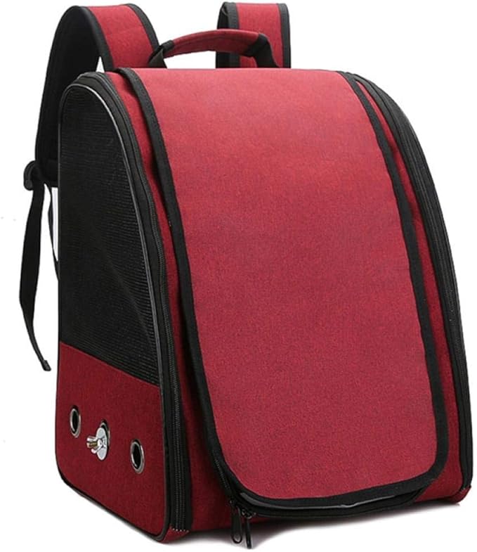Bird Carriers Pet Parrot Backpack Bird Travel Carrier Outerdoor Breathable Hiking 1Pcs Gray