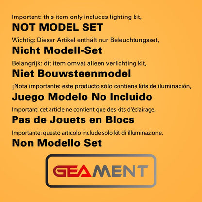GEAMENT LED Light Kit Compatible with Lego Notre Dame de Paris - Lighting Set for Architecture 21061 (Model Set Not Included)