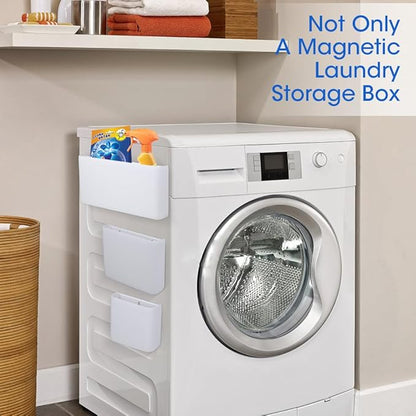 Picowe 3 PCS Magnetic Laundry Storage, Magnetic Storage Box