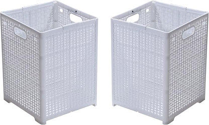 42L Collapsible Plastic Laundry Baskets, Foldable Laundry Hamper