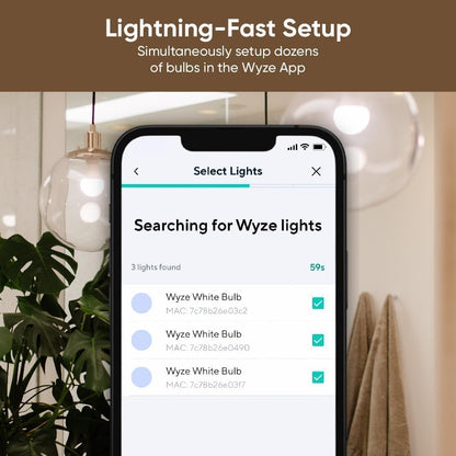 Wyze Lifestyle Bulb White, 800LM A19 Tunable-White Wi-Fi Smart Light Bulb, Compatible with Alexa and Google Assistant, 2.4GHz, No Hub Required, 2700K - 6500K, Dimmable, 90+CRI, Timer & Group, 4-Pack