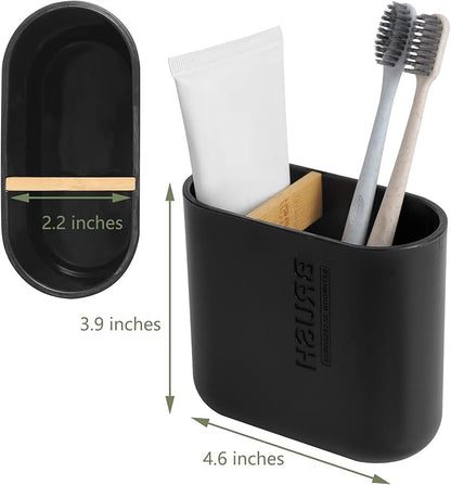 Toothbrush Holders Bamboo Electric Toothbrush Holder Bathroom Storage Organizer
