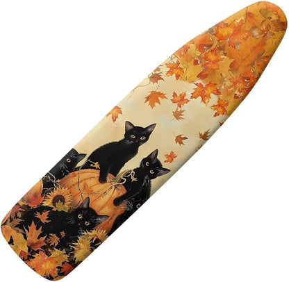 Fall Leaves Cat Pumpkins Ironing Board Covers Standard Washable Ironing Board