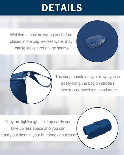 babygoal Travel Laundry Bags 2 Pack, Gym and Swimming-Washable Waterproof Wet