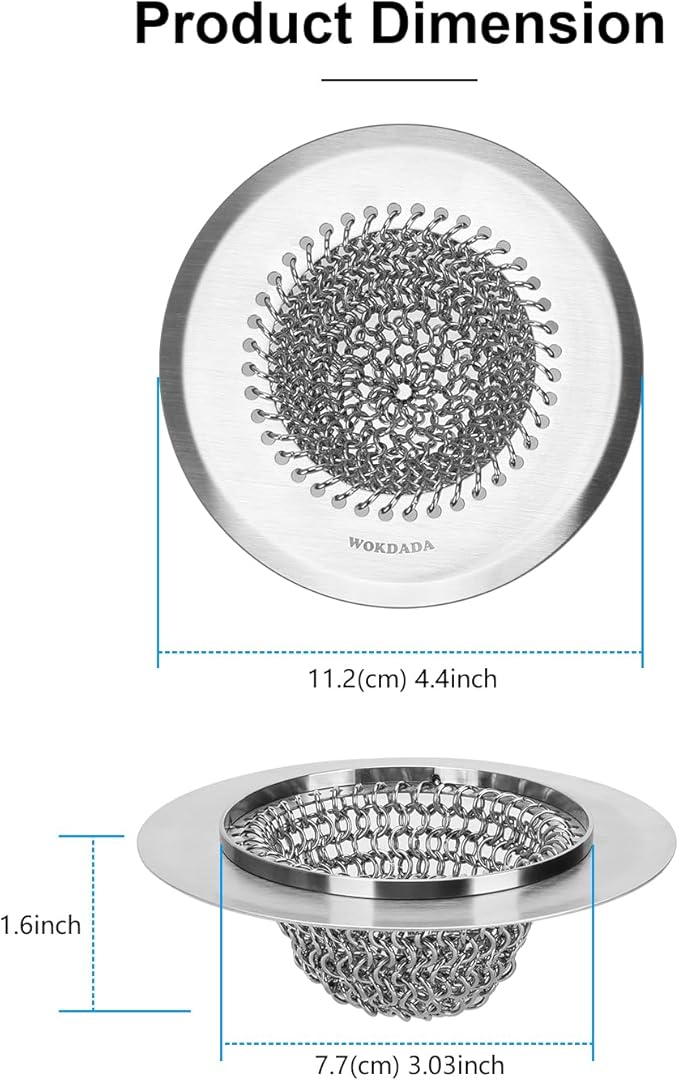 Revolutionary Kitchen Sink Drain Strainer, Patented Reversible Kitchen Sink