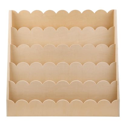 VEVOR 5-Tier Montessori Bookshelf, Scalloped Kids Bookcase, Wooden Book Shelf, Daycare Furniture Display Bookshelf for Bedroom, Living Room, Entryway, Nursury, Preschool