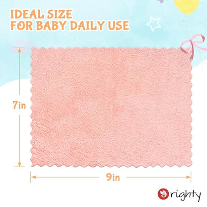 Orighty Baby Washcloths 12 Pack, Microfiber Coral Fleece Baby Face Towels