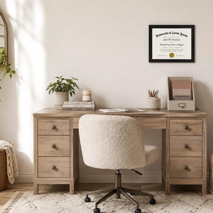 Americanflat 8.5x11 Diploma Frame with Shatter-Resistant Glass - Document Frames with Engineered Wood - Legacy Collection - Certificate Frame for Tabletop and Wall Display - Black