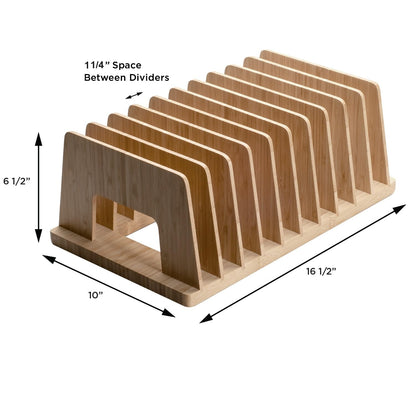 MobileVision Bamboo Device Organizer for Smartphones, Tablets and Laptops, 10 Slots