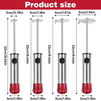 Cook Guy Multi-Purpose Veggie Drill - 4 Sizes Vegetable Corer Tool | Zucchini Corer & All-in-One Vegetable Corer for Potatoes, Carrots | Ergonomic Anti-Slip Handle