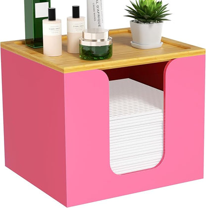 VITVITI Disposable Face Towel Holder Box, Acrylic Facial Towel Container