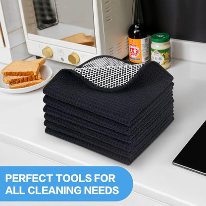 KinHwa Kitchen Washcloths for Dishes Absorbent Microfiber Dish Cloths Quick Dry