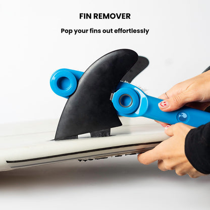 Living in Sunshine LISS Bundle with The Vertical Surfboard Spirit Rack 3-Board, Wax Box and Clean Fin (Surfboard Fin Removal and Installation Tool, Sand Brush Remover)