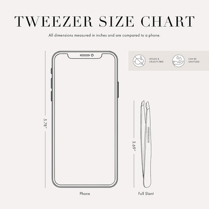 Tweezerman Stainless Steel Slant Tweezer - Eyebrow Tweezers For Women and Men (Sky Blue)