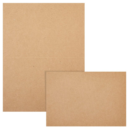 Blank Kraft Paper Cards & Envelopes - 4 x 6 in, 100-Pack - For Wedding Invitations & Birthday Greetings - DIY Card Making Supplies