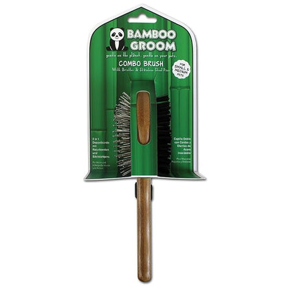 Alcott Bamboo Groom Oval Brush for Pets