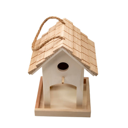 Cartanfill-Wooden Bird House for Outdoor, Wild Bird Feeder, Hanging Birdhouse,Perfect for Cardinals, Bluebirds, and More! (A)…