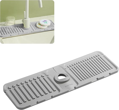Faucet Mat for Kitchen Sink – Adjustable Silicone Sink Splash Guard