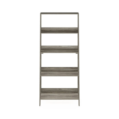 Furinno Ladder Bookcase Display Shelf, 5-Tier, French Oak