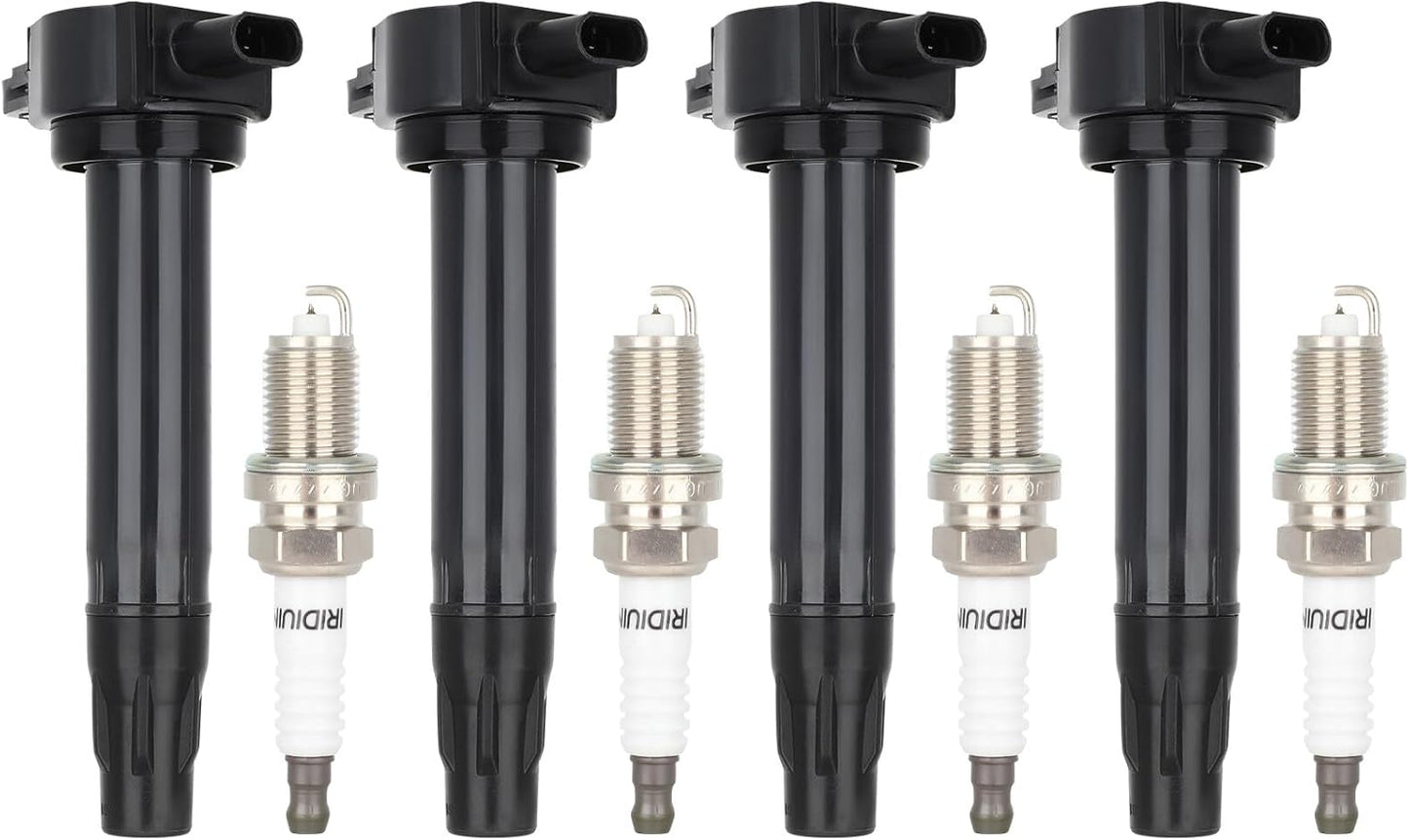 ECCPP 3 ignition coils with 3 iridium Spark Plugs,UF808,coils packs,for Smart Fortwo 2016-2017 0.9L‎224332428R,UF-808