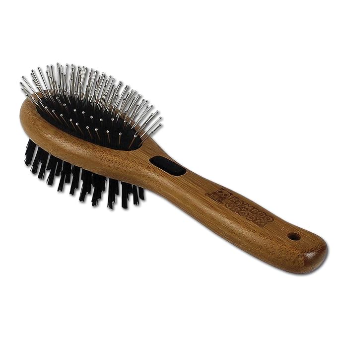Alcott Bamboo Groom Oval Brush for Pets