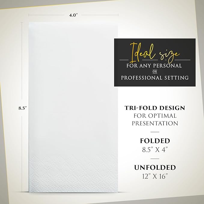 Linen Feel Disposable Napkins, Hand Towels
