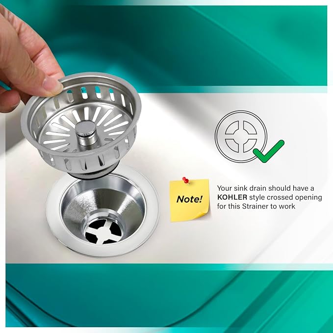 Highcraft 97353 Kitchen Sink Basket Strainer Replacement