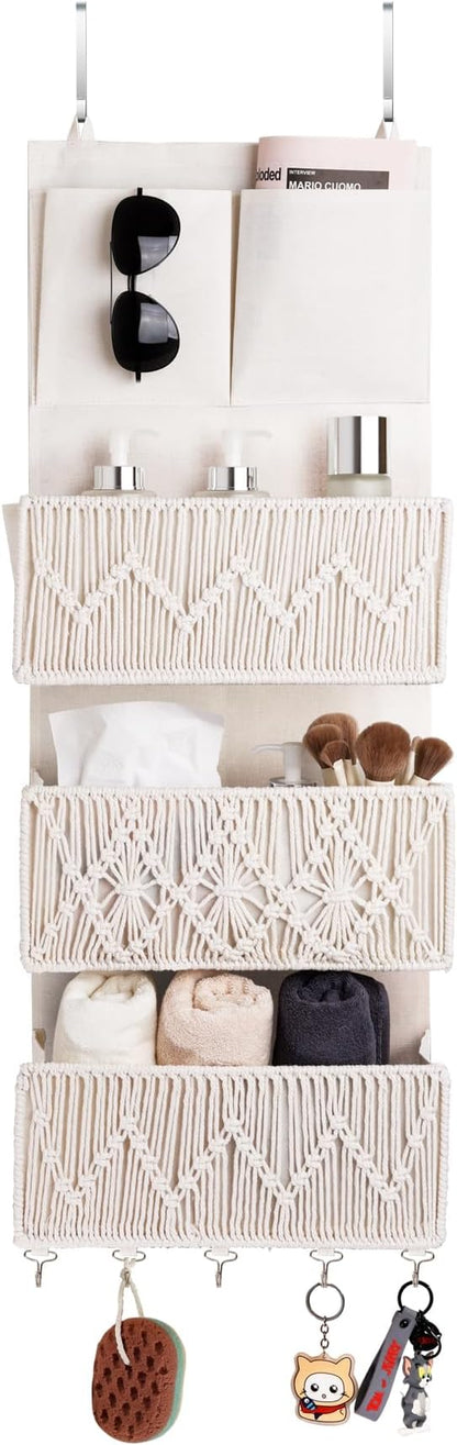 ANTIS'S HOME Over The Door Organizer Boho Bedroom Decor Nursery Storage