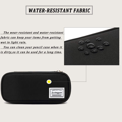 FUXINGYAO Pencil Case, Multi- Slot Pencil Pouch, Portable Pencil Bag, Pen Case for& Office(Black)