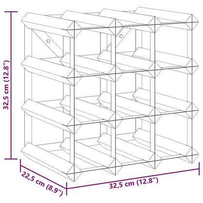 vidaXL Countertop Wine Rack, Wine Bottle Holder for 12 Bottles, Wine Storage, Wine Bottle Organizer for Living Room, Modern, Solid Pine Wood