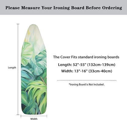 Tropical Palm Tree Leaves Ironing Board Cover and Pad 15 x 54 Heavy Duty Iron