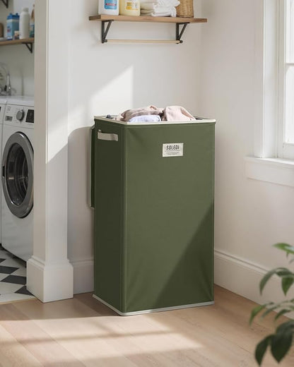 SOLEDI Laundry Hamper with Lid 100L Large & Tall Collapsible Laundry Basket