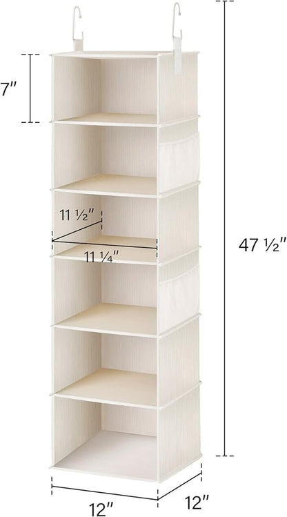 StorageWorks 6-Shelf Hanging Closet Organizer, Hanging Shelves