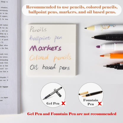 BAYTORY 1700 Sheets Transparent Sticky Notes, Clear Waterproof 3 x 3 inch See Through Memo Pad, Self-Adhesive Translucent Writable Index Tabs for Annotating Books, Study Supplies