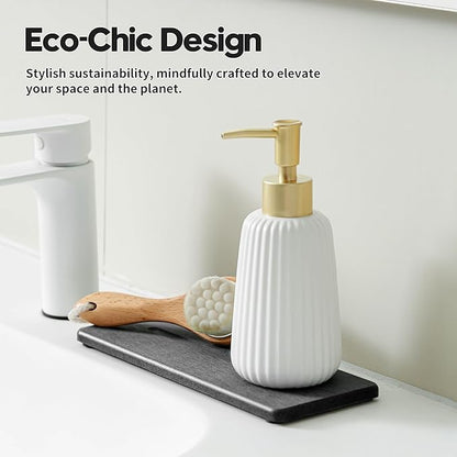 2 Pack Diatomite Stone Sink Tray, Water Absorbing Mat