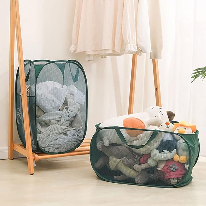 5 Pcs Collapsible Laundry Baskets, Opening Laundry Hamper, Foldable Laundry