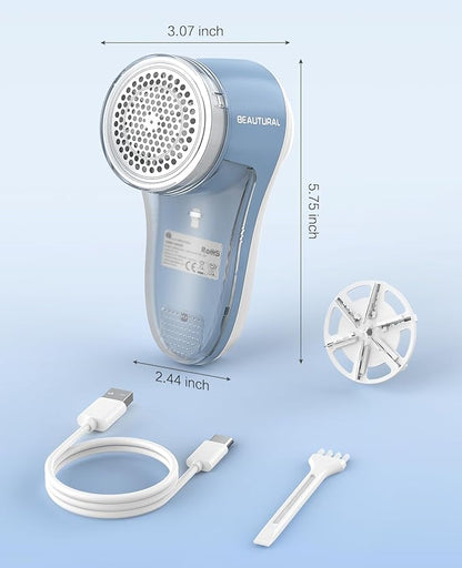 BEAUTURAL Fabric Shaver, Rechargeable Lint Remover