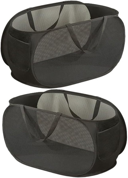 2 Pcs Mesh Popup Laundry Hamper, Opening Laundry Basket, Popup Laundry Basket