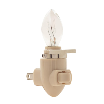 Creative Hobbies Plug in Night Light Module Includes 4 Bulbs and 4 Metal Clips, Great for Making Your Own Decorative Night Lights, Pack of 4 (White)