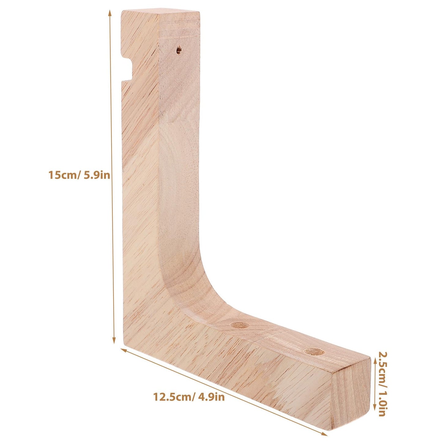 FENICAL 2pcs Wooden Plant Hangers Heavy-Duty Wall Hooks for Indoor and Outdoor Hanging Plants Natural Wood Hanging Bracket Supports Flowerpots Ceiling and Wall Mounted