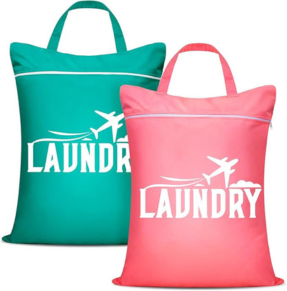 Fiodrimy 2 Pcs Large Travel Laundry Bags