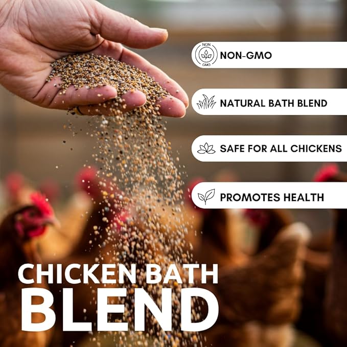 World’s Best Chicken Dust Bath – Natural Wood Ash, Sand & Fine Dust Blend – Safe for All Chickens (5 Pounds)