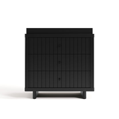 Storkcraft Kyoto 3 Drawer Chest with Topper (Black) - GREENGUARD Gold Certified, Nursery & Kids' Bedroom Wood Chest, Interlocking Drawer System, and Easy Assembly with Pre-Installed Tracks