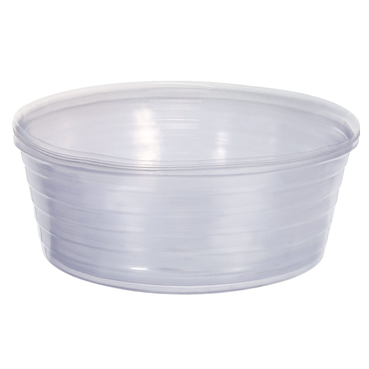 MECCANIXITY Plant Pot Saucer 14 Inch Plastic Round Flower Drip Tray for Indoor Outdoor, Clear Pack of 10