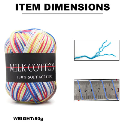 6 Rolls 50g Acrylic Yarn Skeins, Soft Yarn for Crocheting and Knitting Craft Project, Assorted Starter Crochet Kit Yarn Bulk for Adults and Kids (Grey)