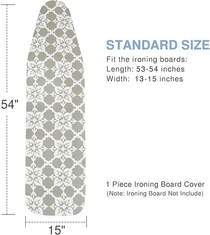 Ironing Board Cover and Pad, Thick Padding, Elastic Edge, Silicone Coated