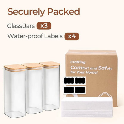 ComSaf 1.9 Qt Glass Storage Containers